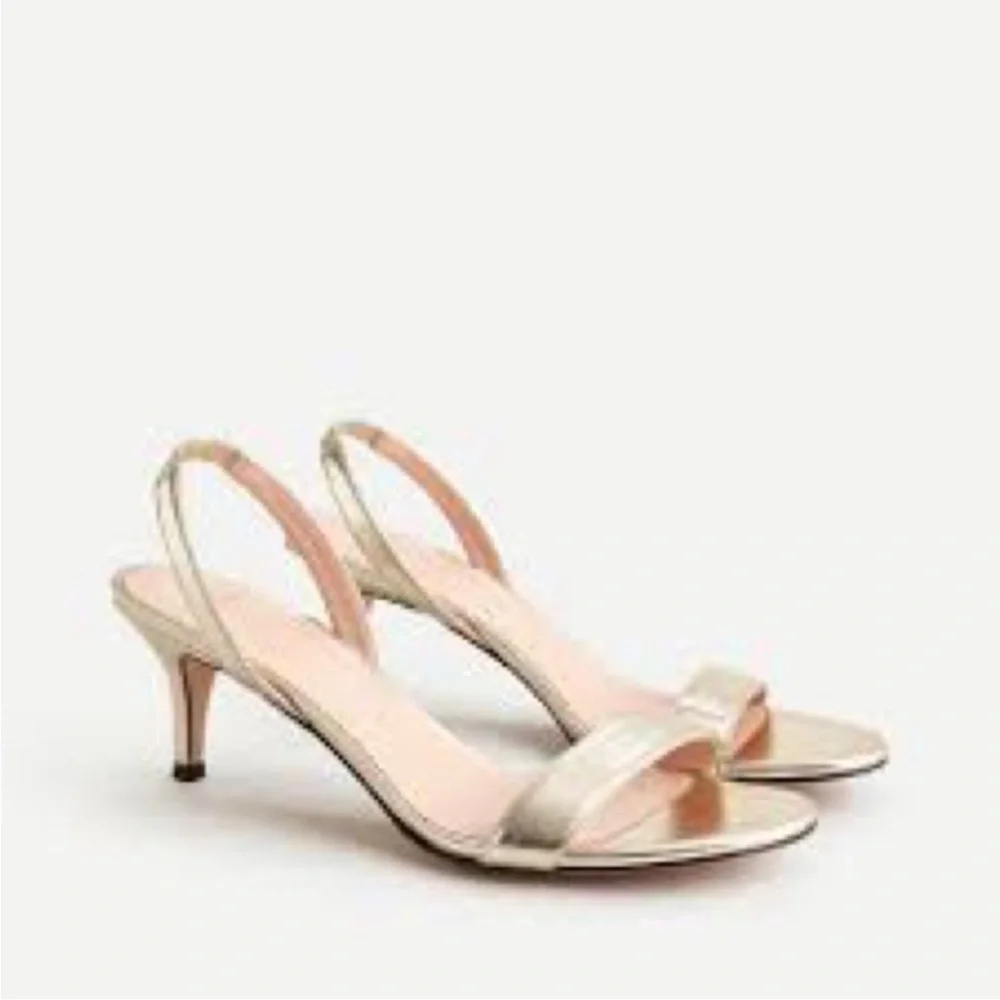 J. Crew Slingback Sandals with kitten heels Sz 8, super cute! Runs small - Picture 1 of 7